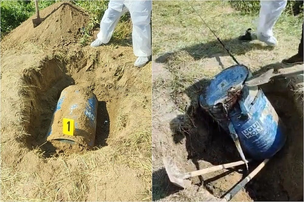 Dokazni materijal na mjestu pronalaska tijela u Srbiji.