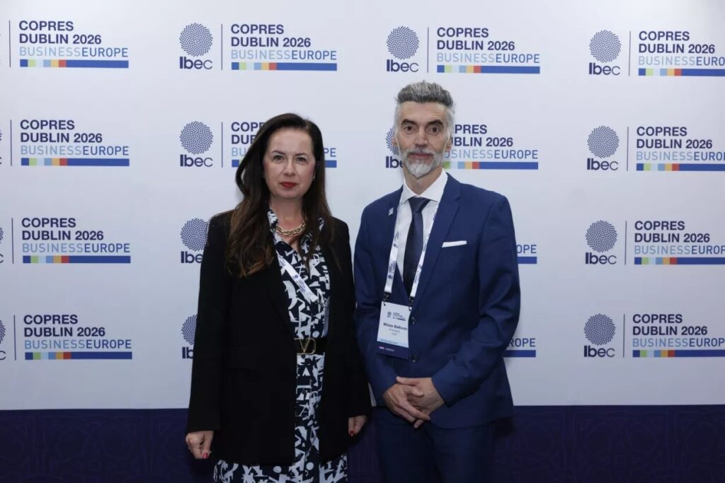 Irena Weber i Mislav Balković na skupu BusinessEuropea.