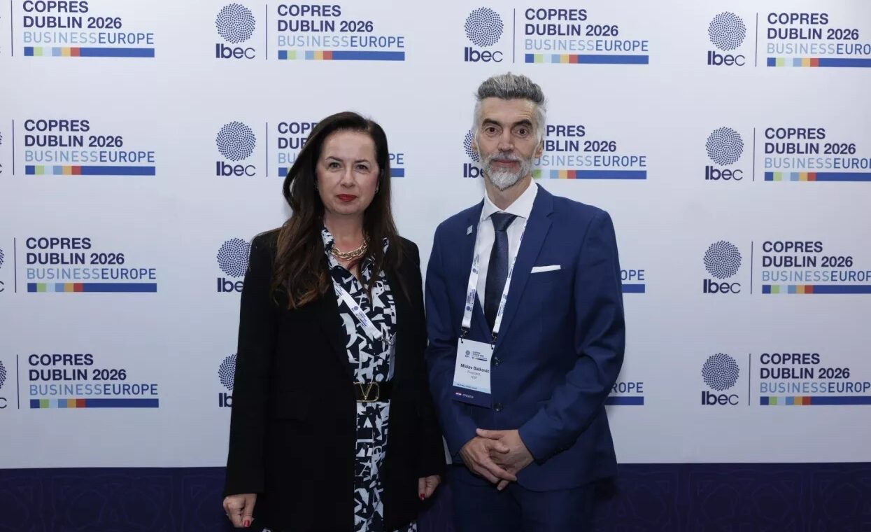 Irena Weber i Mislav Balković na skupu BusinessEuropea.