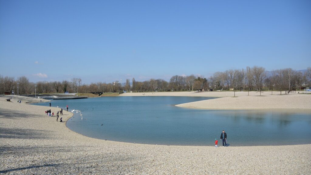 Jezero Bundek u Zagrebu.