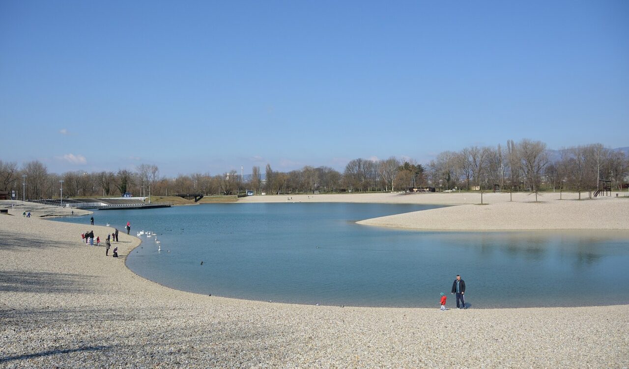 Jezero Bundek u Zagrebu.