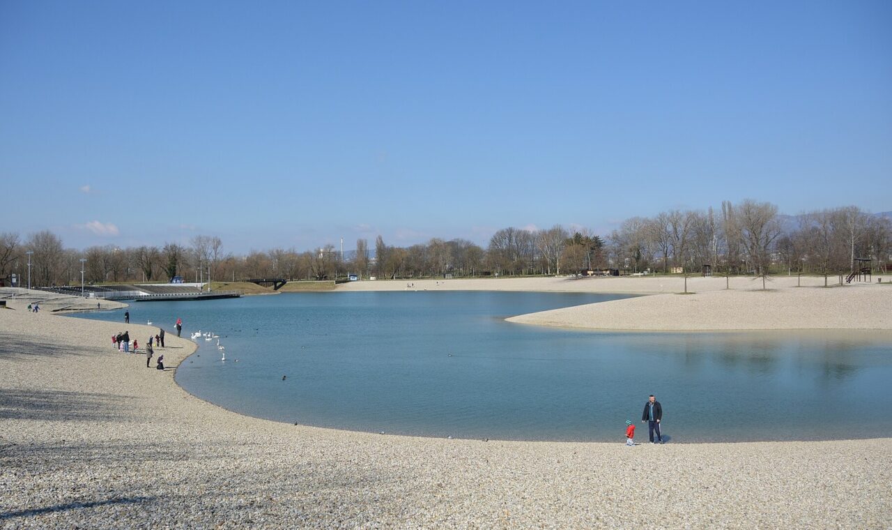 Jezero Bundek u Zagrebu.