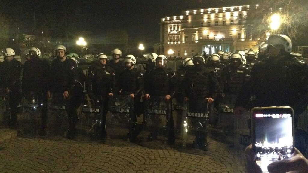 Policija u Beogradu uoči protesta.