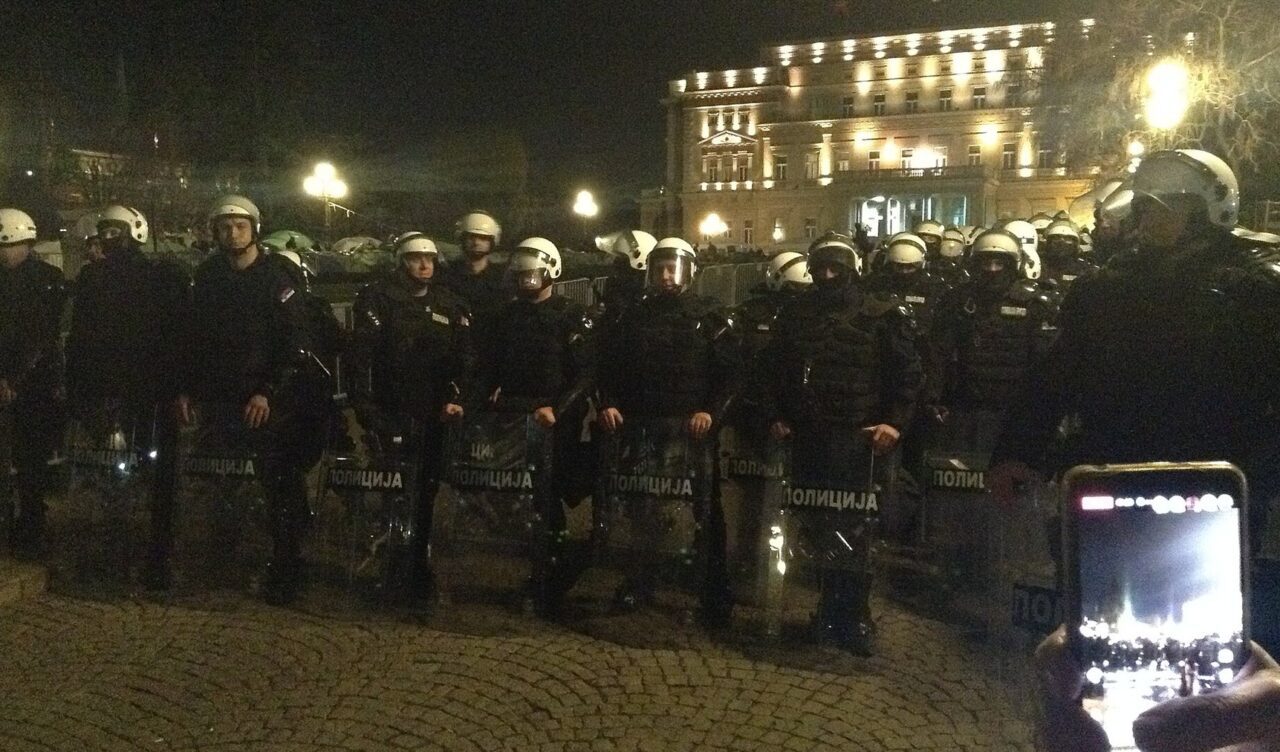Policija u Beogradu uoči protesta.