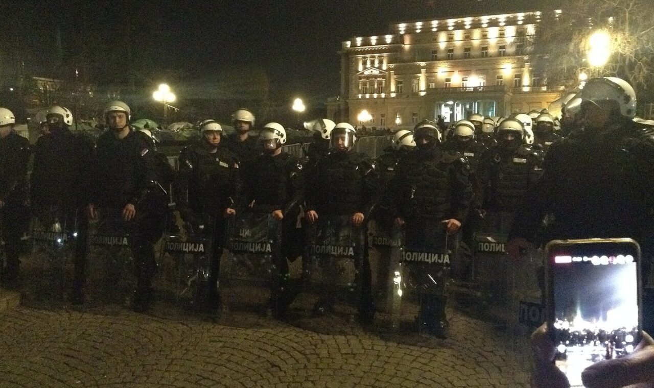 Policija u Beogradu uoči protesta.