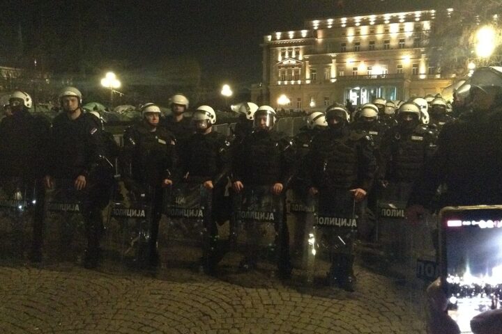 Policija u Beogradu uoči protesta.