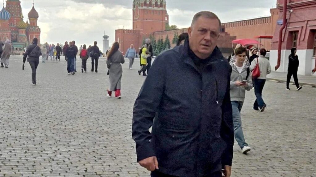 Milorad Dodik na Crvenom trgu u Moskvi.