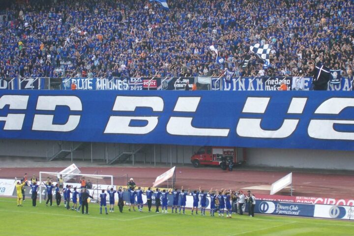 Igrači Dinama ispred Sjevera na stadionu Maksimir