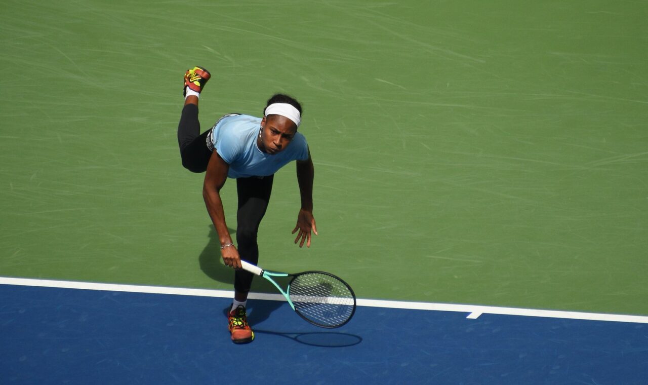 Coco Gauff na teniskom terenu tijekom treninga