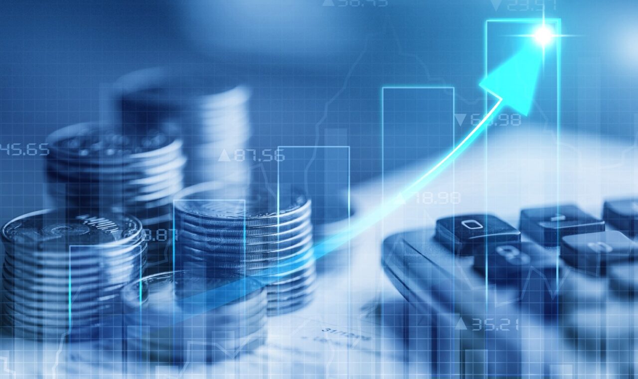 Ilustracija rasta financijskih rezultata i bankarskog poslovanja