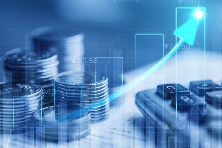 Ilustracija rasta financijskih rezultata i bankarskog poslovanja