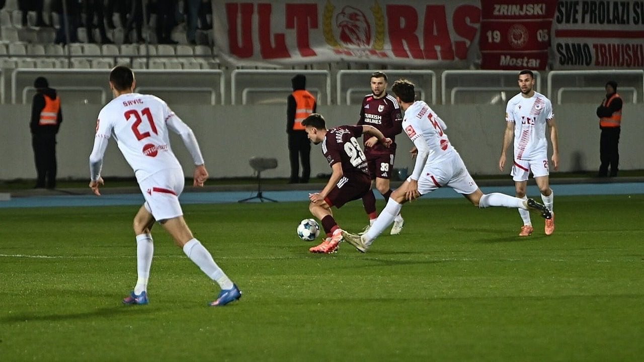Nogometa?i Zrinjskog u utakmici koja ilustrira napredak BiH klubova u europskim natjecanjima