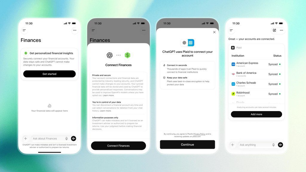 OpenAI uveo pregled novih osobnih financija u ChatGPT za dio Pro korisnika u SAD-u