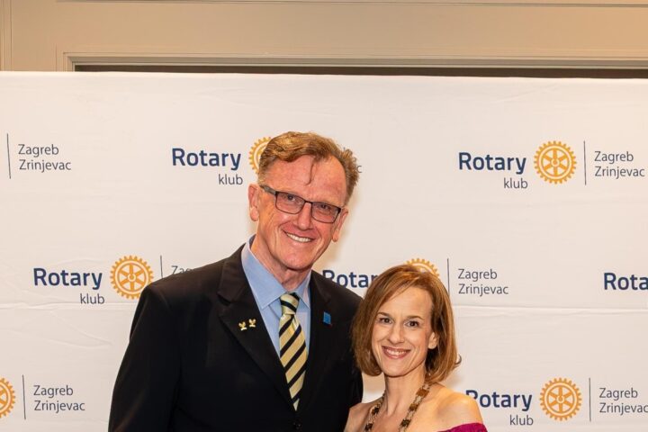 Petra Boić Petrač i Tomislav Paškvalin na proslavi Rotary kluba Zagreb Zrinjevac