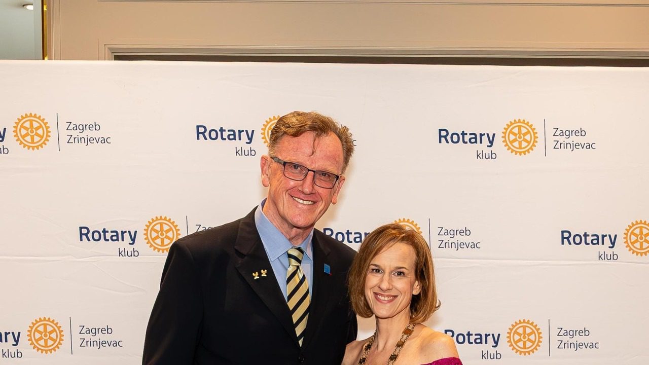 Petra Boić Petrač i Tomislav Paškvalin na proslavi Rotary kluba Zagreb Zrinjevac