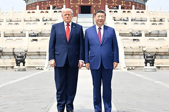 Donald Trump i Xi Jinping na službenom susretu u Pekingu.