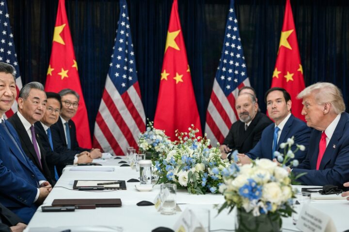 Donald Trump i Xi Jinping na bilateralnom sastanku u Busanu 2025.