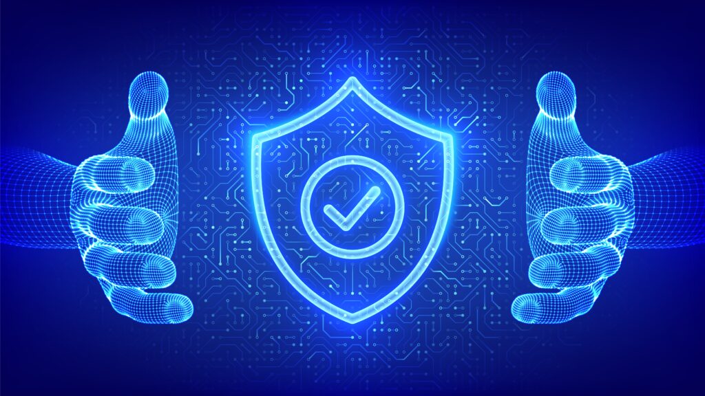 Digitalni simbol cyber sigurnosti.