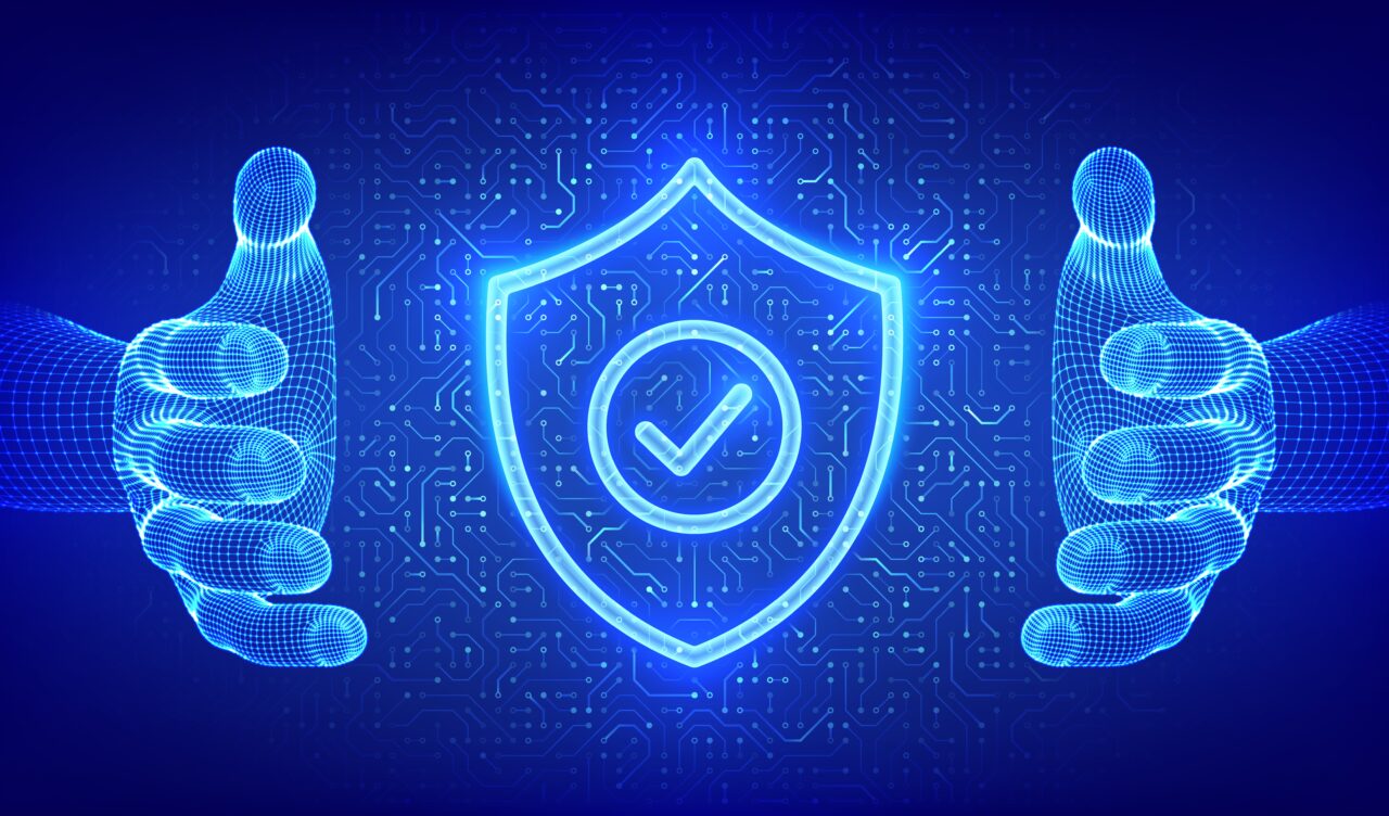 Digitalni simbol cyber sigurnosti.