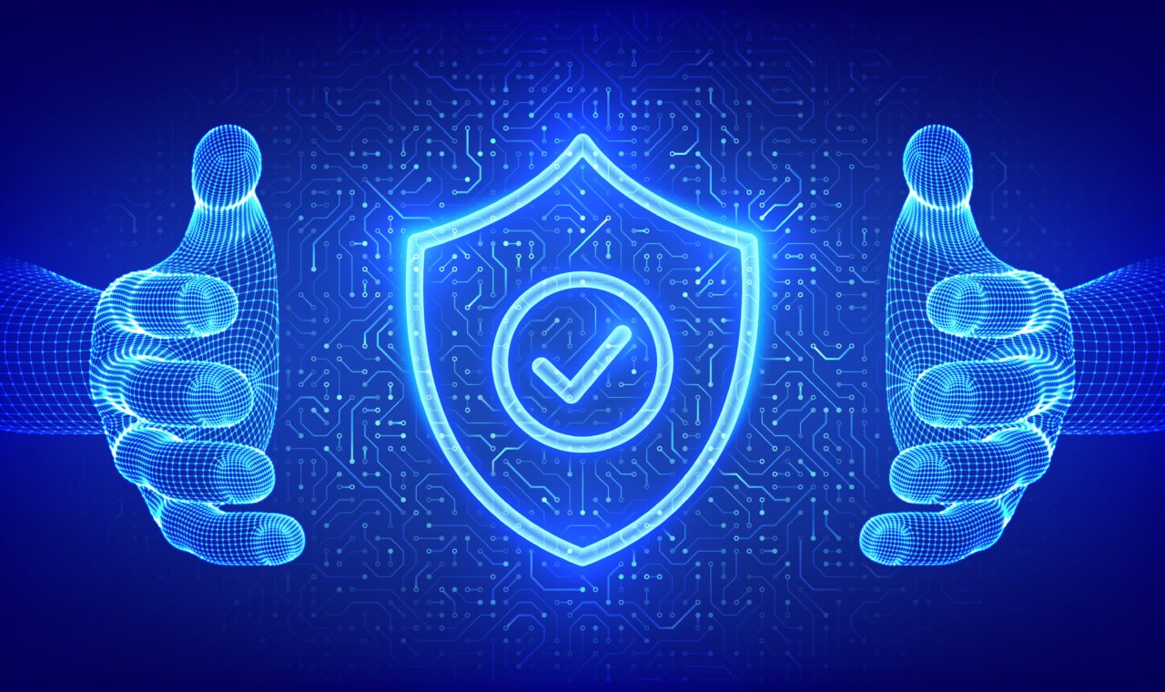 Digitalni simbol cyber sigurnosti.