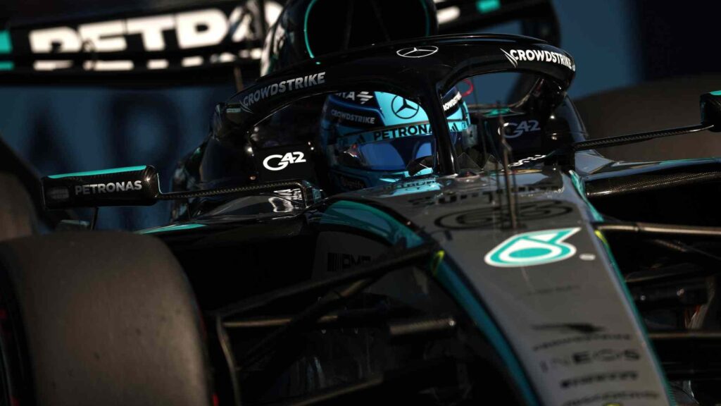 Detalj Mercedes F1 bolida.