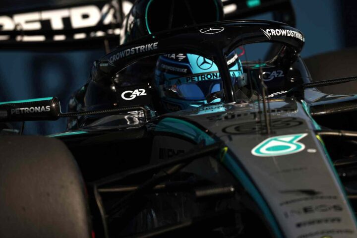 Detalj Mercedes F1 bolida.
