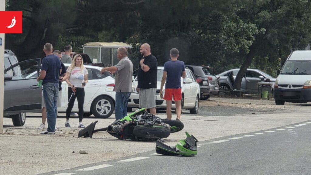 Mjesto prometne nesreće kod Zadra.