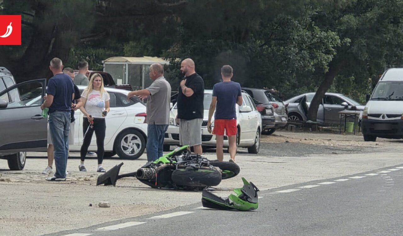 Mjesto prometne nesreće kod Zadra.