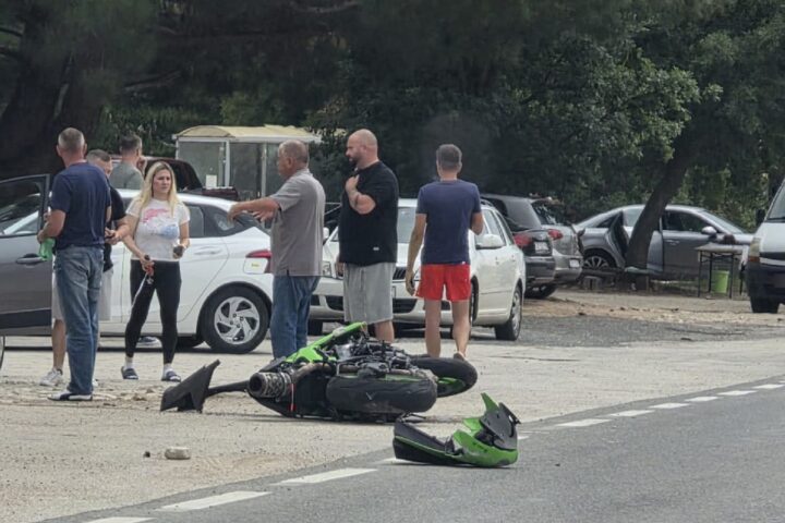 Mjesto prometne nesreće kod Zadra.