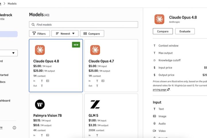 AWS predstavio novo sučelje konzole za Amazon Bedrock s podrškom za OpenAI i Anthropic API-je