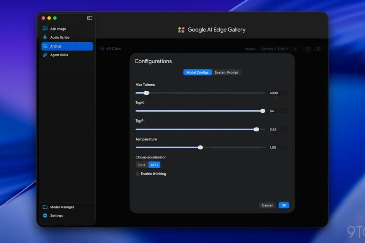 Google AI Edge Gallery stigao na macOS, uz Gemma 4 12B i novu dictation aplikaciju