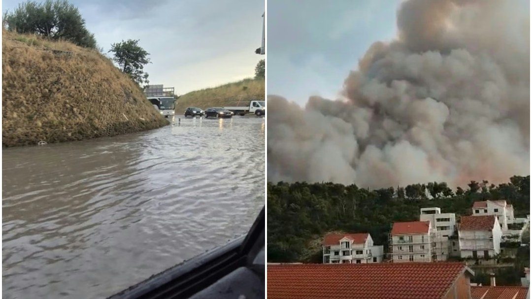 Nevrijeme pogodilo Dalmaciju, na Čiovu i Pelješcu buknuli požari