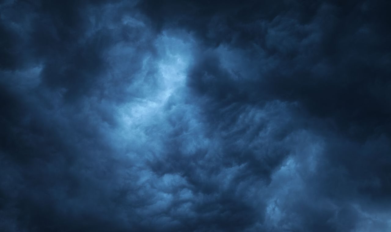 Storm clouds as weather warning illustration
