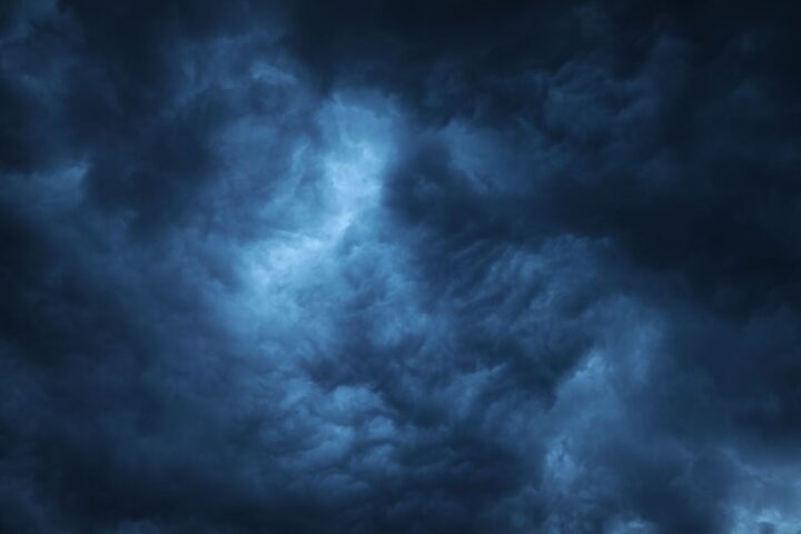 Storm clouds as weather warning illustration