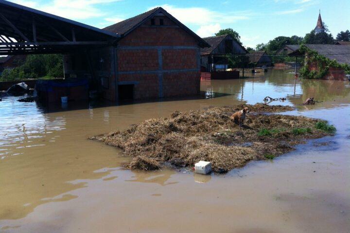 Flood damage in Croatia