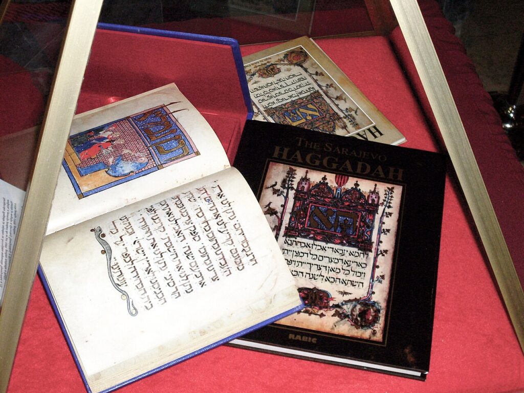Copy of Sarajevo Haggadah in parliament building