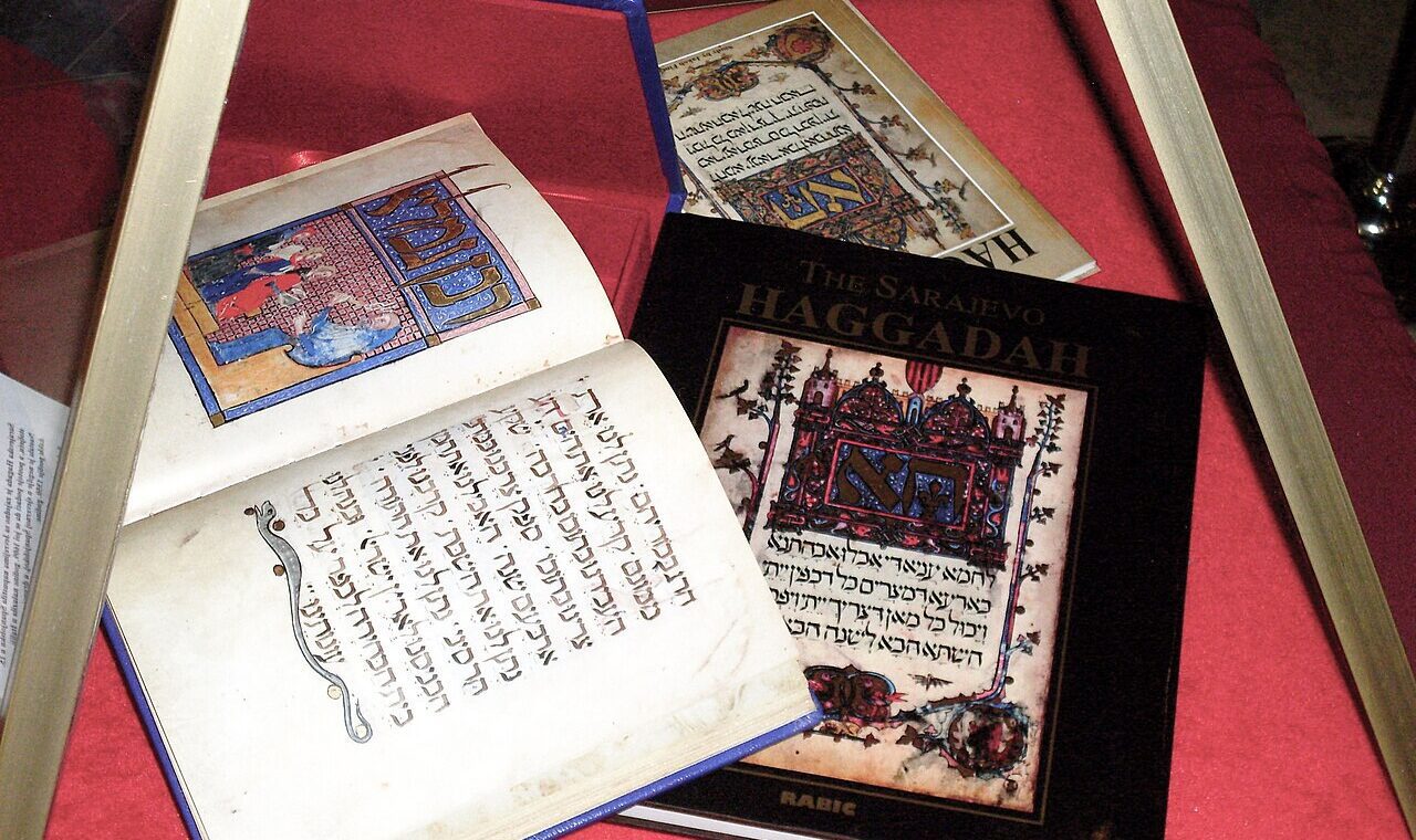 Copy of Sarajevo Haggadah in parliament building