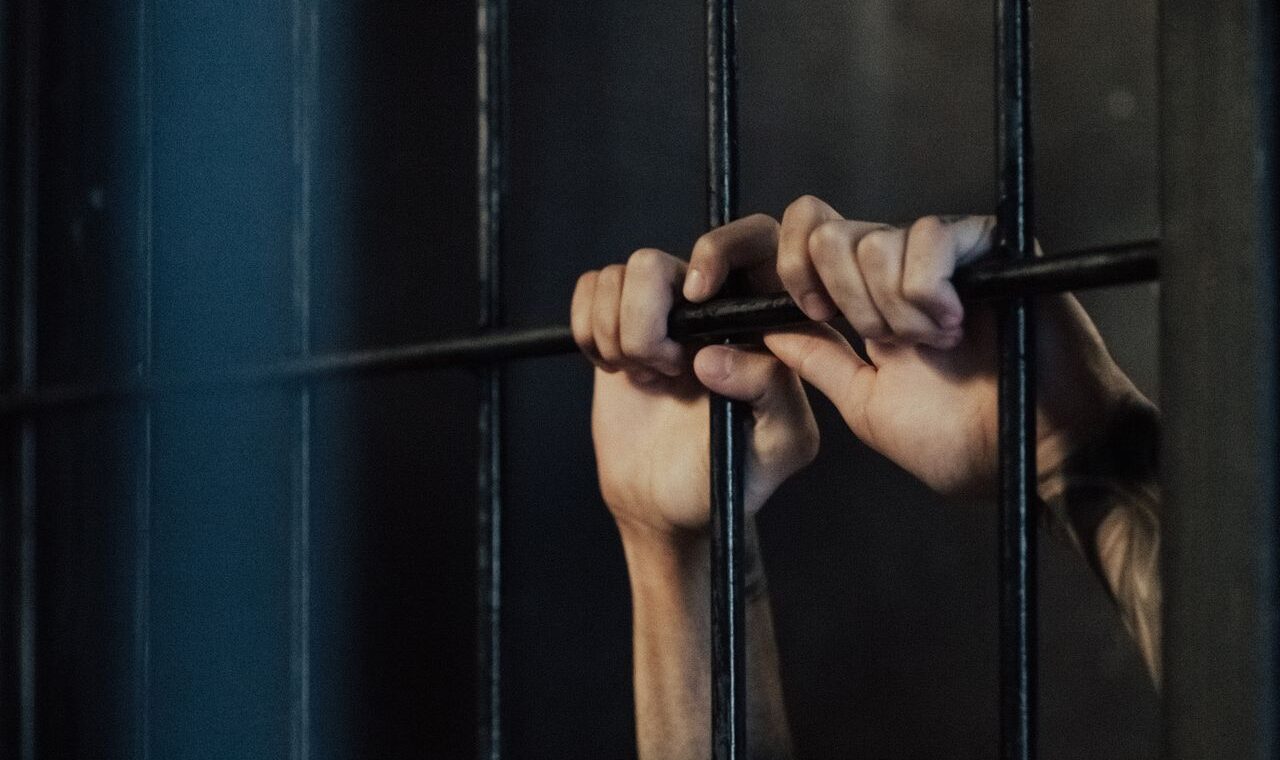 Prison bars and detention illustration