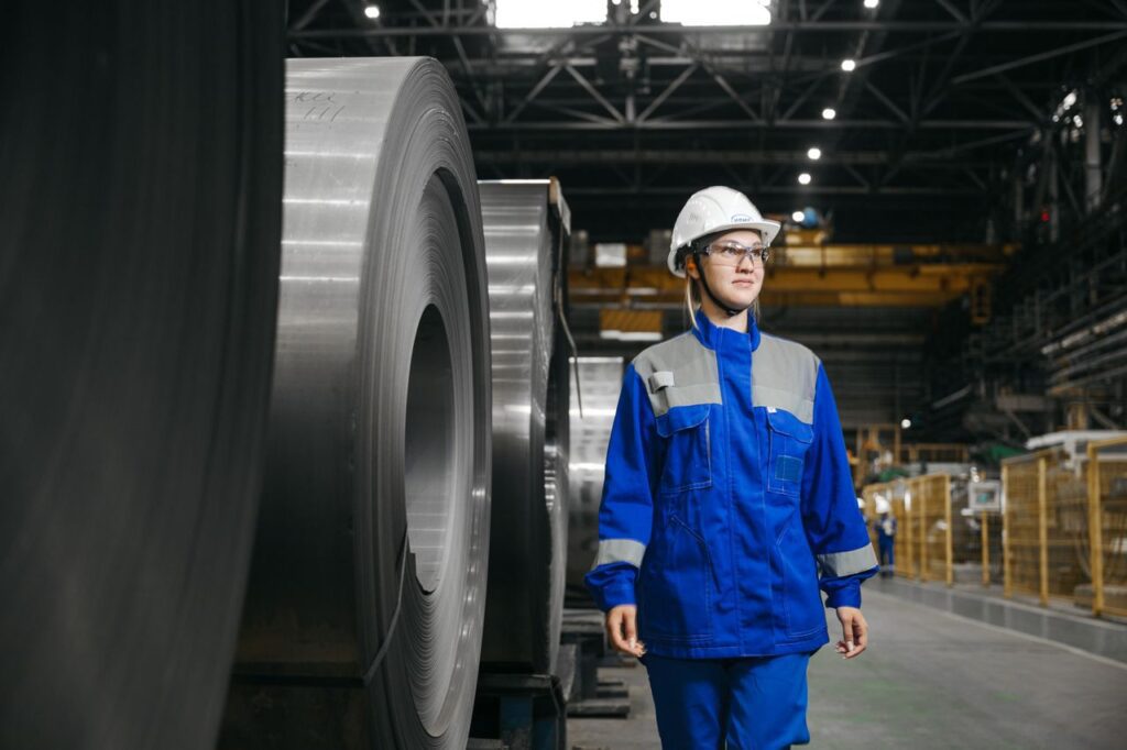 Steel and industrial production illustration