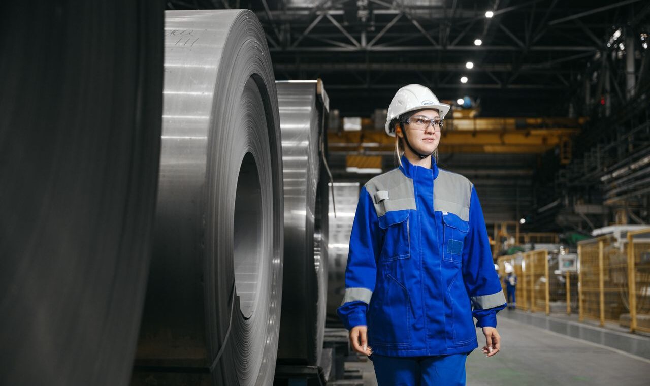 Steel and industrial production illustration