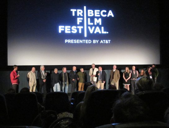 On stage at Tribeca Film Festival