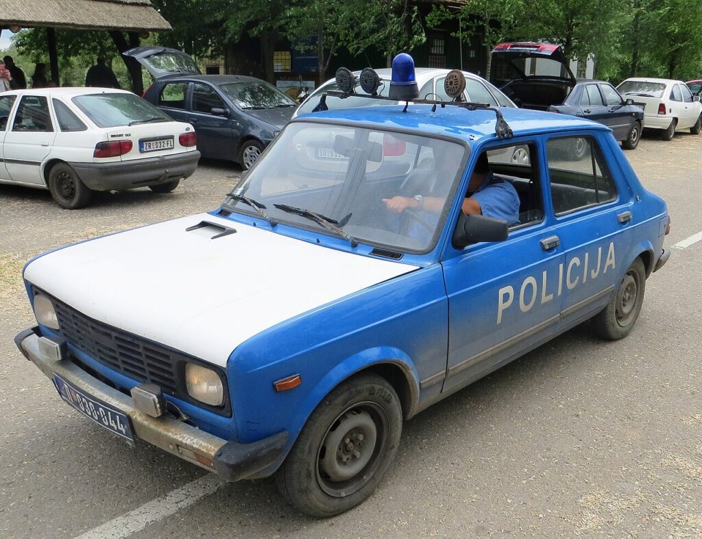 Serbian police patrol car