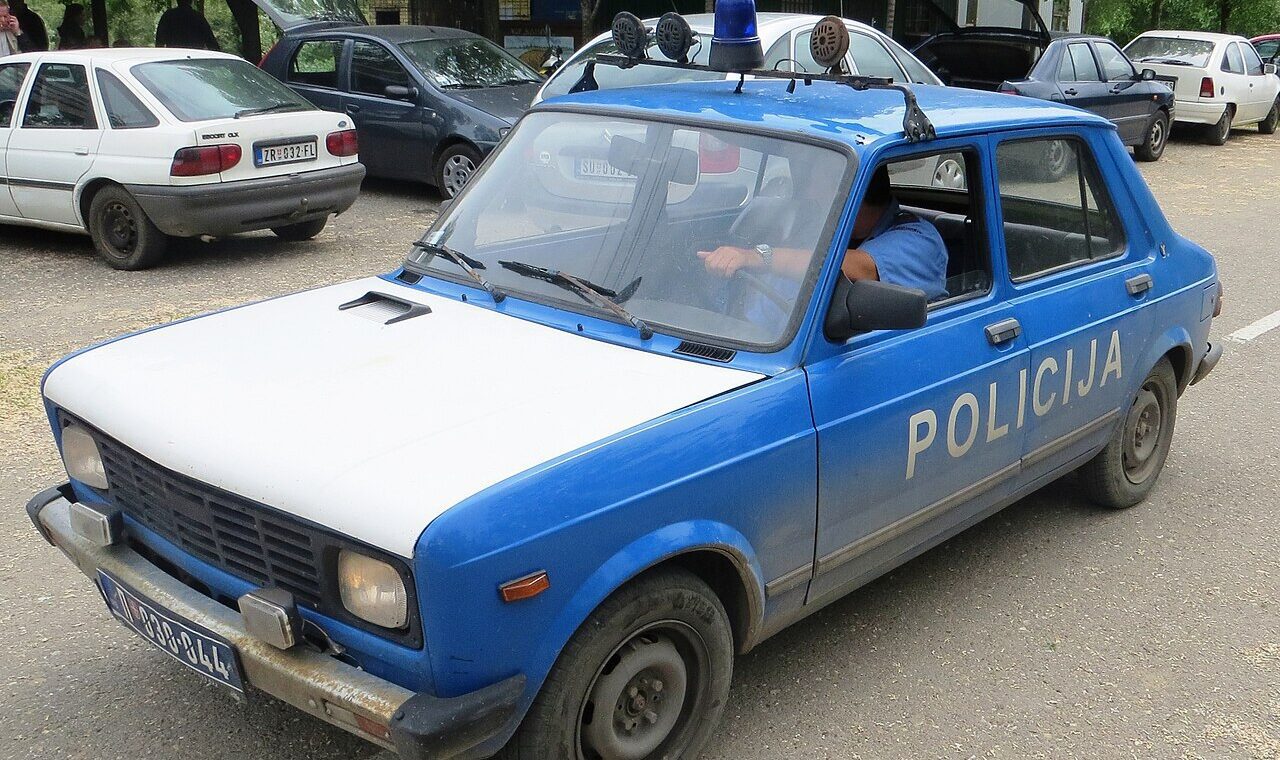Serbian police patrol car