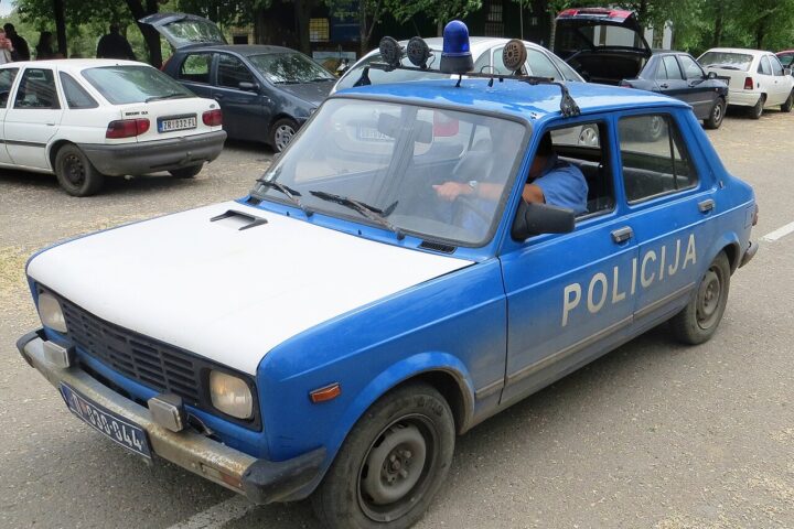 Serbian police patrol car