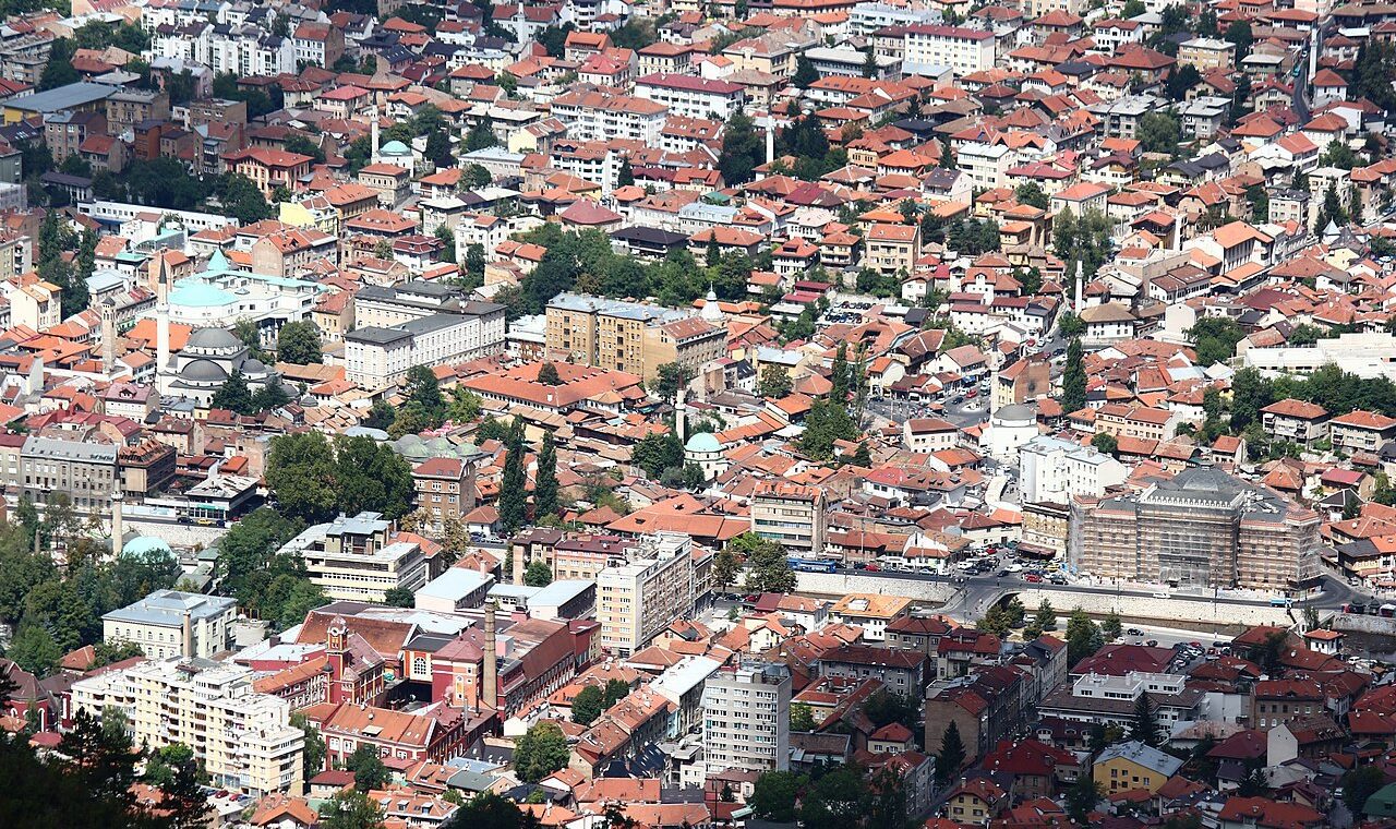 Sarajevo city center from Trebevic