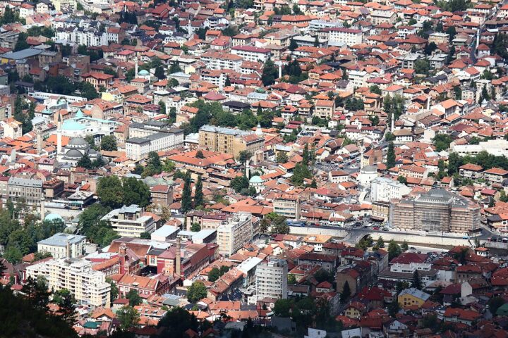 Sarajevo city center from Trebevic