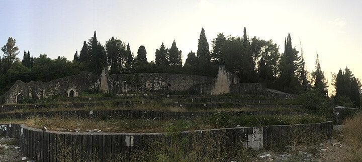 Panorama of the Partisan Memorial Cemetery in Mostar