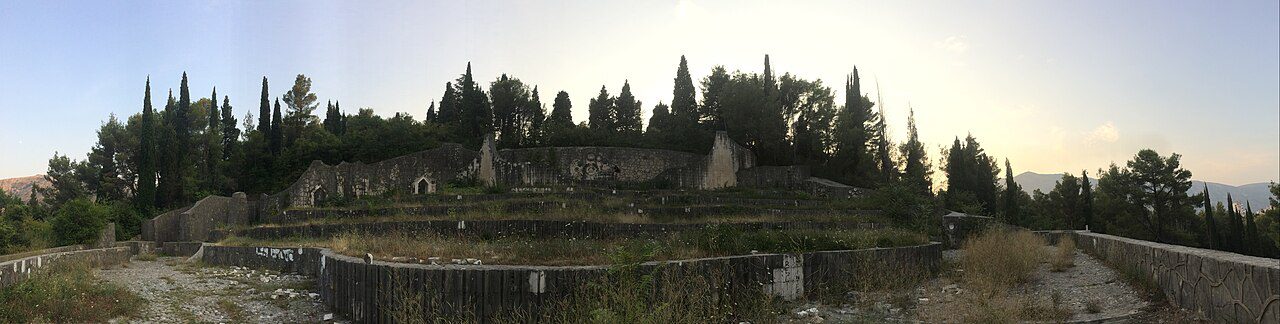 Panorama of the Partisan Memorial Cemetery in Mostar