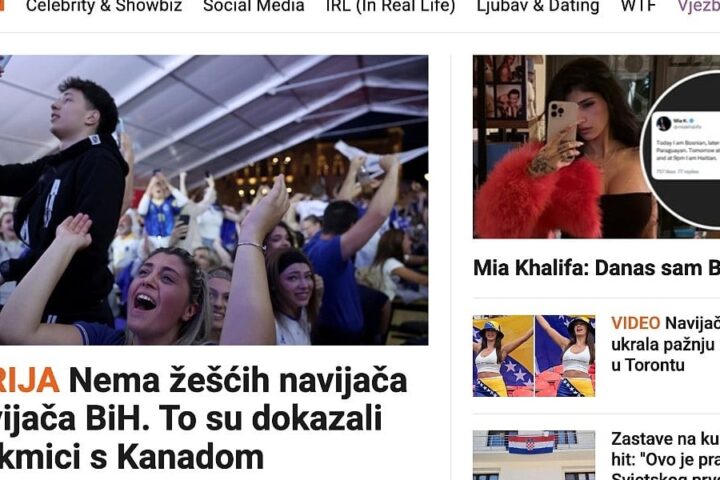 Regionalni mediji različito pratili remi BiH i Kanade