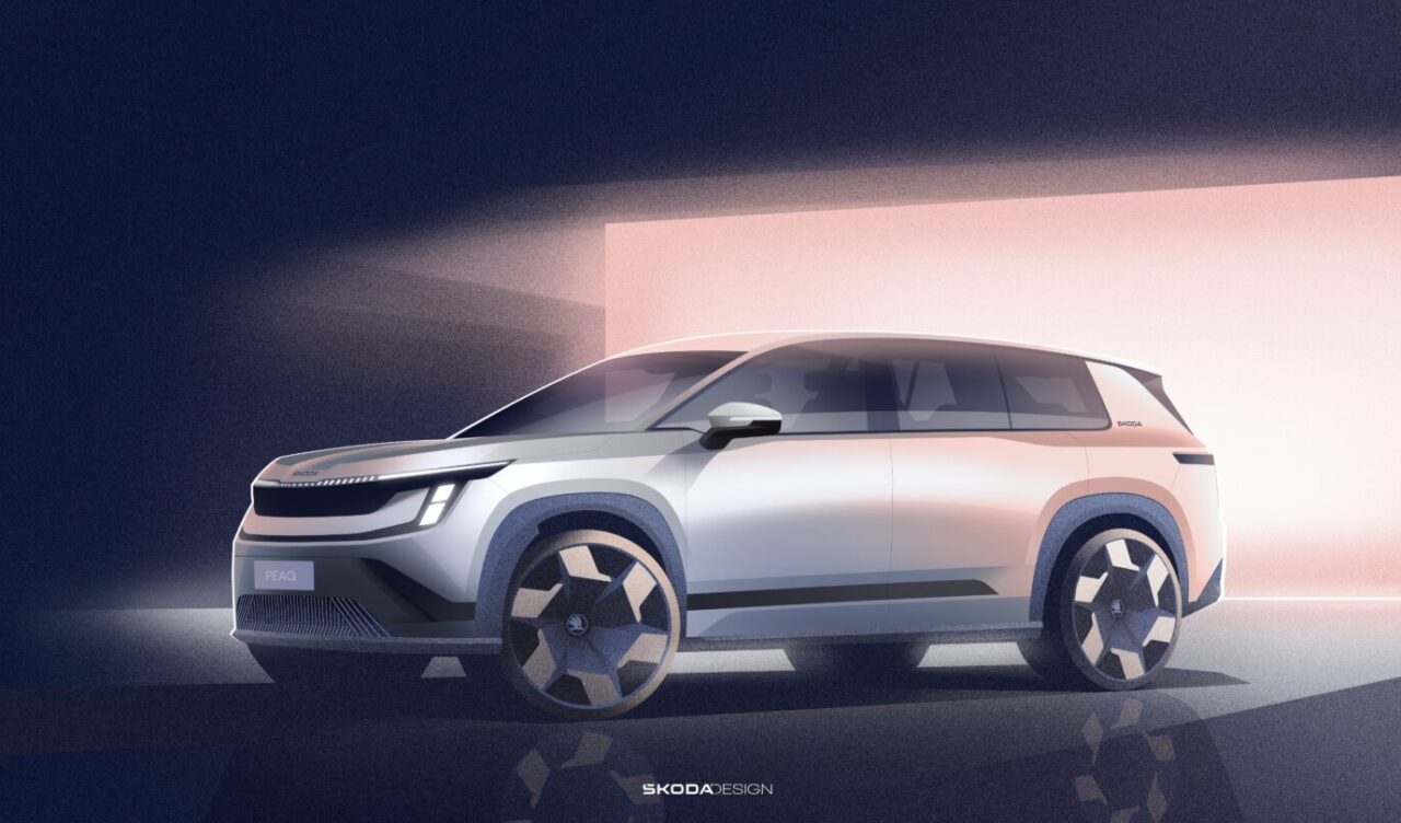Škoda otkrila prve vanjske skice novog električnog sedmerosjeda Peaq